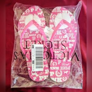 🩷 PINK Victoria Secret Flip Flop Sandals Thongs Size 8 NWT Color Pink